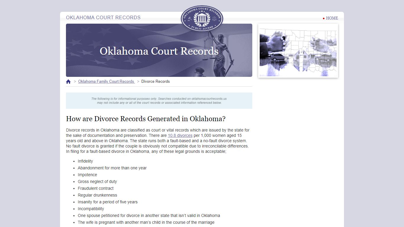 What are Oklahoma Divorce Records? | OklahomaCourtRecords.us